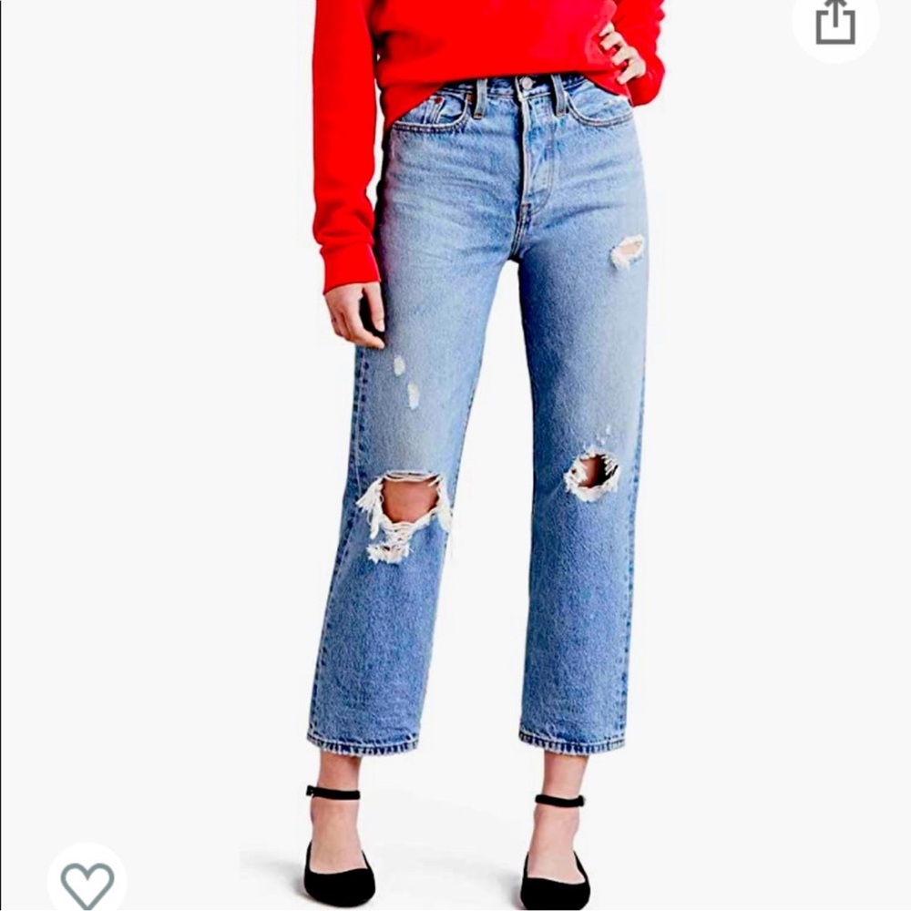NWT LEVI’S Premium Women’s Wedgie Icon Fit Jeans In Authentically Yours Size 24